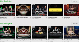 Live casino Unibet.be